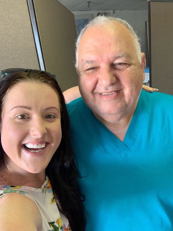 Rachael with Dr. Sidawi after her emergency visit
